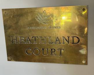 Brass hotel sign from London hotel