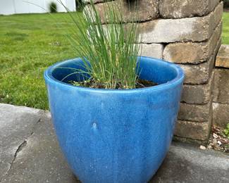 Large Blue Garden Pot ~