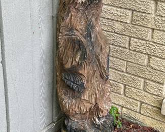 Hand Carved Wooden Bear