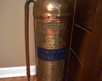 Vintage W. D. Allen Mfg Co Brass Fire Extinguisher