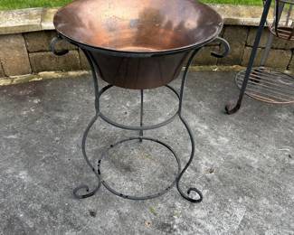 Copper Beverage tub on stand~