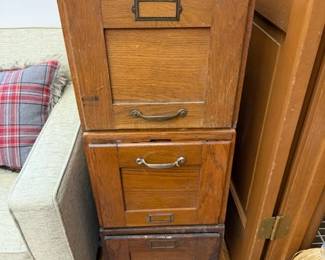 Vintage 3 stack filing cabinet