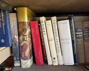 Books upstairs/closer look