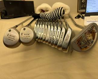 same iron set with the driver, 3 wood, and the Zebra Putter. All this is included with the Tom Watson Bag
