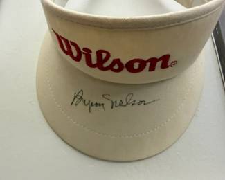A visor signed by Byron Nelson at the same golf tournament.