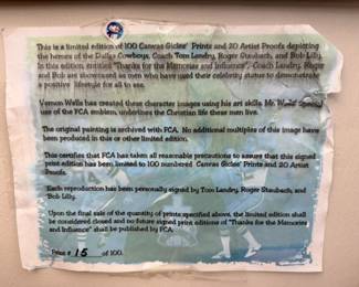 "Thanks for the Memories and Influence" Certificate.