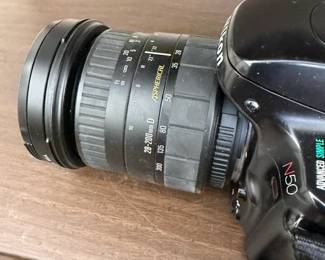 With the lense