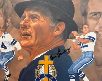 Hand Signed by Tom Landry
