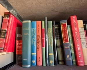 Books upstairs/closer look