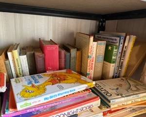Books upstairs/closer look