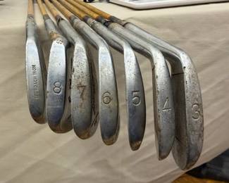 Here's a set of Walter Hagen wooden shaft clubs