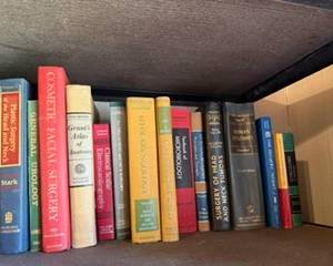 Books upstairs/closer look
