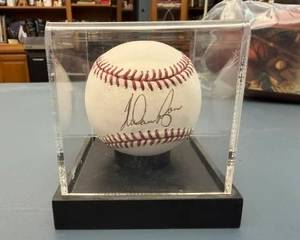 Nolan Ryan signed baseball authenticated by Major League Baseball Authenticators
