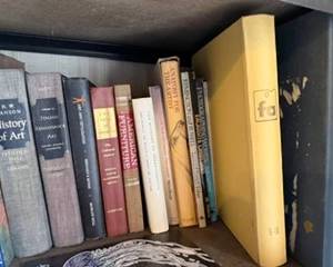 Books upstairs/closer look