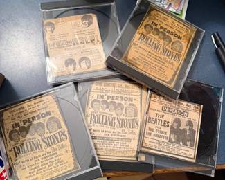 VINTAGE original newspaper ads for Beatles/ Stones concerts