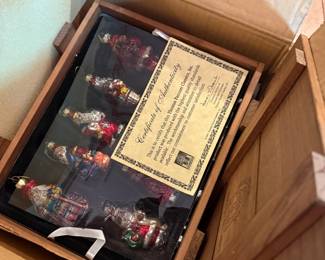 New In Box set of 18 Santa ornaments