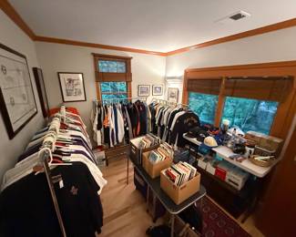 Room full of Orioles/ Ravens, Railroad items, and Coca Colabottles