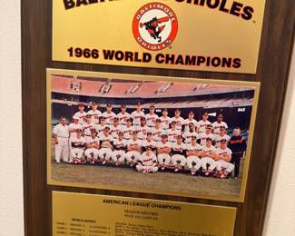 Orioles plaque
