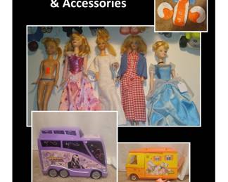 Barbie / Vintage Barbie / Hannah Montanna Tour Bus / Barbie Country Camper / Vintage Inflatable Barbie Furniture