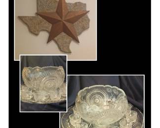 LE Smith Co. Punch Bowl / Large Texas Wall Art