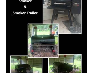 Smokers / TRAEGER Pellet Smoker / Large Trailer Smoker