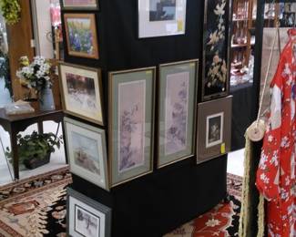 Asian and other framed art