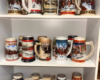Budweiser beer steins