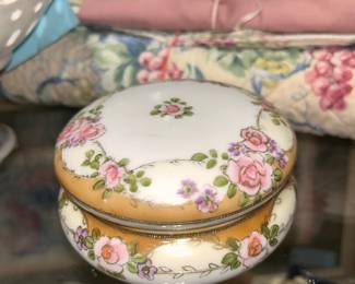 Noritake porcelain trinket vanity box