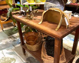 Wooden tea cart