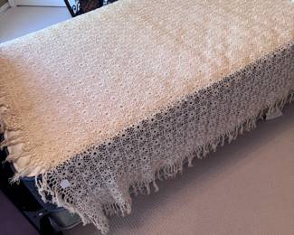 Vintage Handmade Lace Bed Cover orTable Cloth