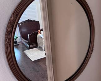 Lovely large antique gold mirror