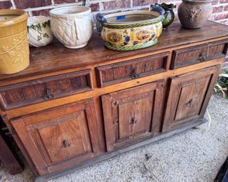 Rustic buffet server