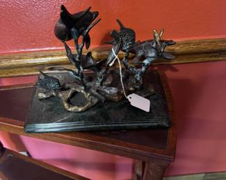 Vintage brass sea creature sculpture