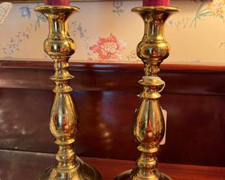 Pair large VirginiaMetalcrafter  candlesticks