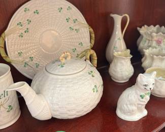 Large collection of Beleek china