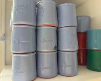 Lots of pottery yogurt cups