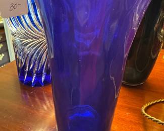 Vintage Libby blue vase
