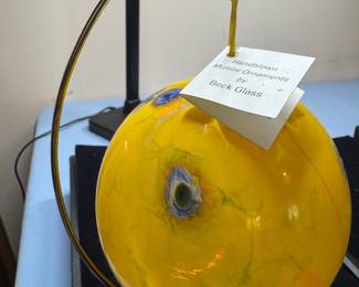 Blown art glass ball