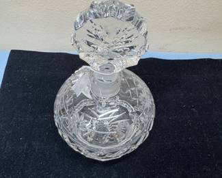 Cut glass perfume bottle