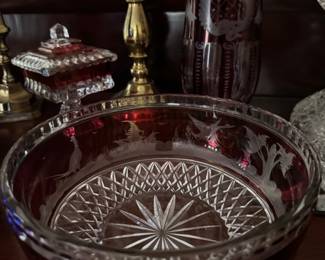 Red bohemian glass