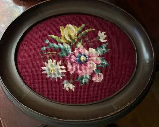 Another needlepoint in antique frame