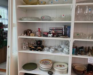 Crystal depression glass IKEA bookcase