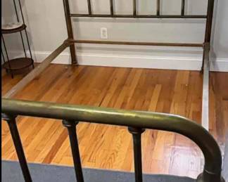 Antique brass bed from farm in Bowie