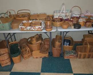 A fraction of the Longaberger baskets available