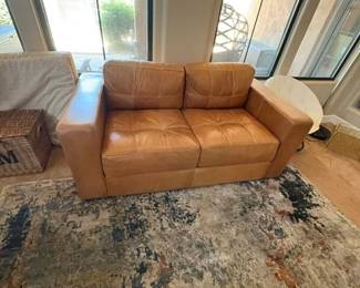 LEATHER LOVESEAT- EXCELLENT SHAPE