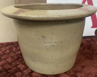 Stamped J.D. Craven Pottery Cream Riser/Milk Crock