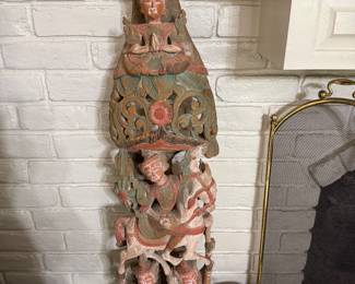 Wood carved statue