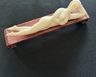Carved Bone "Doctor's lady" figure
