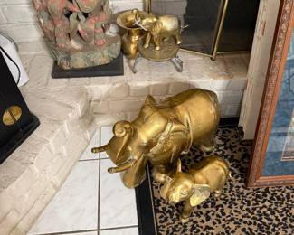 Brass elephants
