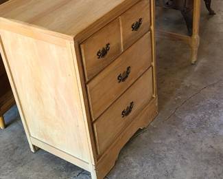 Wood desk.